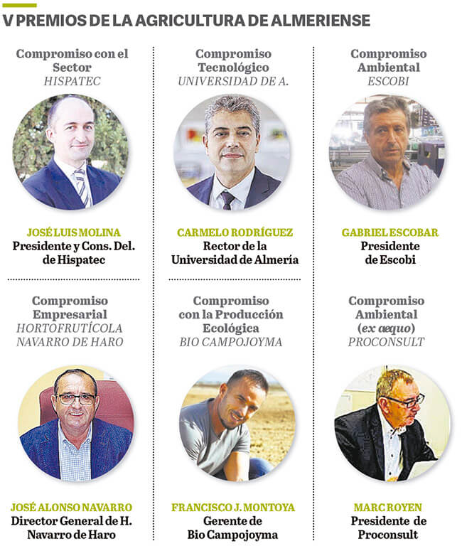 Premiados en en los V Premios de la Agricultura Almeriense - Hispatec